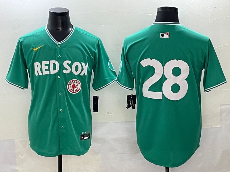 Men 2025 Boston Red Sox #28 No Name Green Joint Name Nike MLB Jersey style 10->boston red sox->MLB Jersey